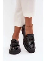 Lakované polobotky dámské s ozdobnou sponou Černé model 21710828 - Boto Lakované polobotky dámské s ozdobnou sponou Černé model 21710828 - Boto