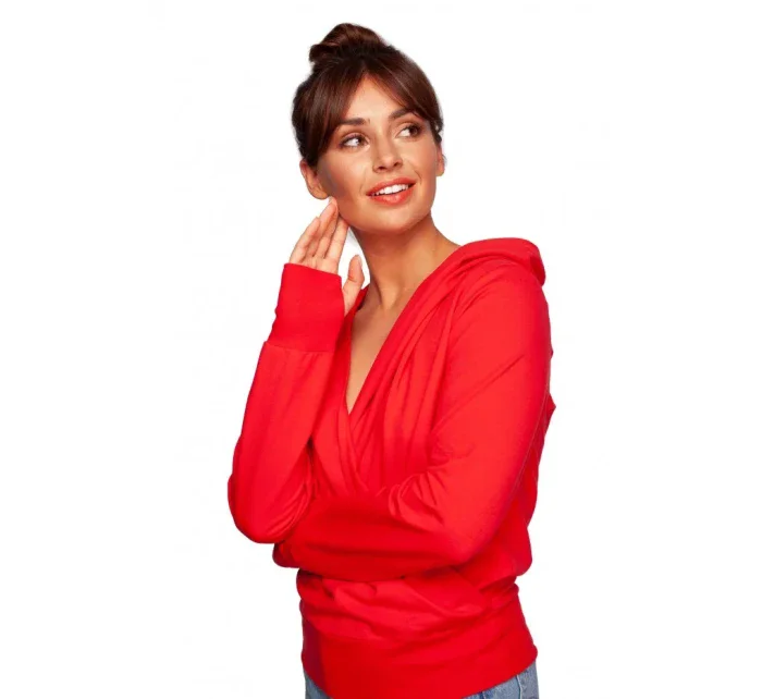 model 17636580 Zavinovací svetr s kapucí černý - BeWear