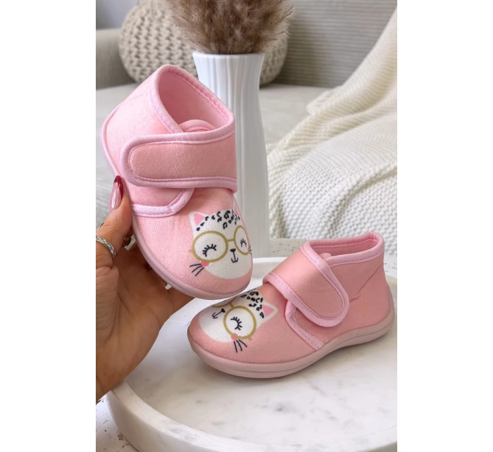 Dětské bačkory na suchý zip – růžové Katline Dětské bačkory na suchý zip – růžové Katline