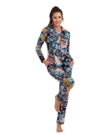Dámské pyžamo 175/099 tm. modré s motýly - Karol