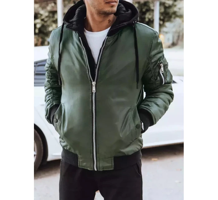 Pánská zelená bunda FashionStreet TX4190 Pánská zelená bunda FashionStreet TX4190