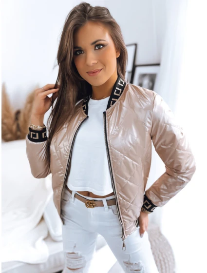 Dámská prošívaná bunda BASEBALL light pink FashionStreet TY3489