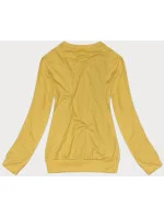 Tenká žlutá dámská tepláková mikina se stahovacími lemy model 20070282 - J.STYLE