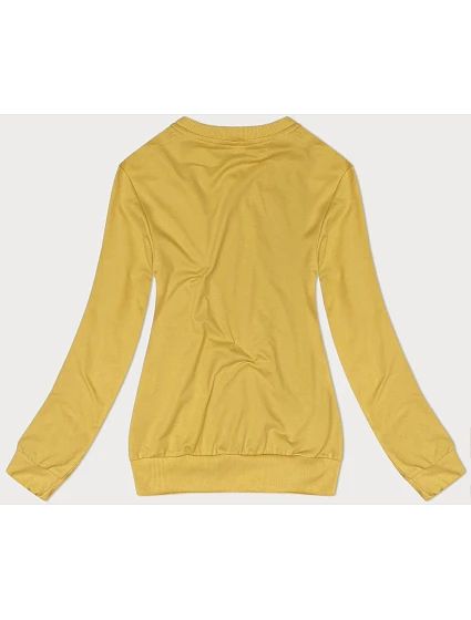 Tenká žlutá dámská tepláková mikina se stahovacími lemy model 20070282 - J.STYLE