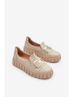 Dámské kožené polobotky na platformě Lewski model 21636641 - Boto