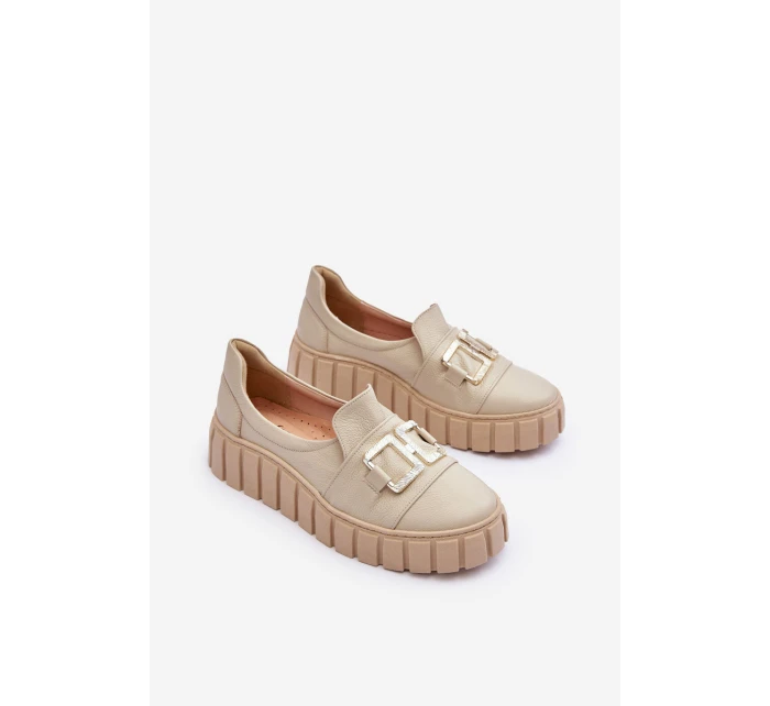 Dámské kožené polobotky na platformě Lewski model 21636641 - Boto