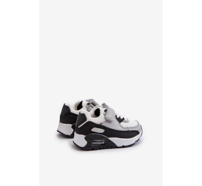 Dětské tenisky na suchý zip šedé Krissandra Dětské tenisky na suchý zip šedé Krissandra