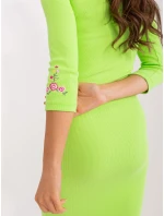 Sukienka RV SK model 20080867 limonkowy - FPrice Sukienka RV SK model 20080867 limonkowy - FPrice