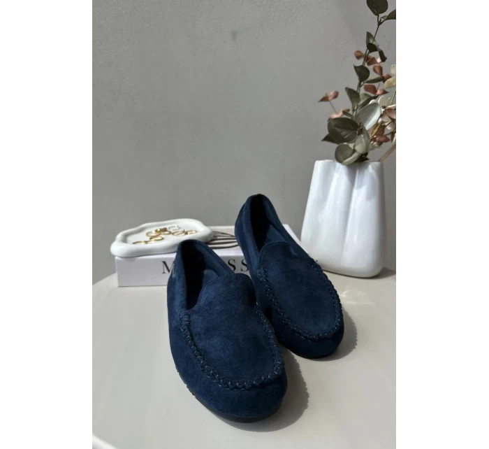 Dámské eko semišové mokasíny, tmavě modrá Amrutia Dámské eko semišové mokasíny, tmavě modrá Amrutia