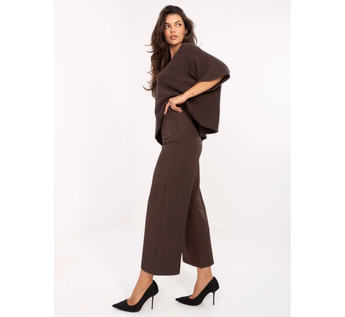 Dámské kalhoty IT SP FL9068.96 Tmavě hnědá - Rue Paris