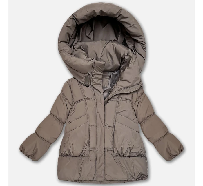 damska kurtka oversize jasny brązowy model 21725753 - S'WEST damska kurtka oversize jasny brązowy model 21725753 - S'WEST