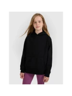 Dívčí nepruhovaná mikina s kapucí 4F 4FJWMM00TSWSF1862-20S