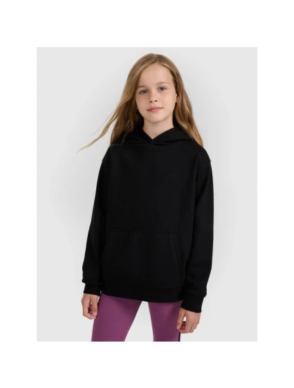 Dívčí nepruhovaná mikina s kapucí 4F 4FJWMM00TSWSF1862-20S