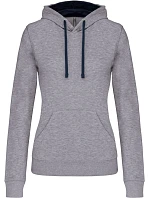 Kariban K 465 Dámská mikina s kontrastní kapucí 20.K465 oxford grey/navy Kariban K 465 Dámská mikina s kontrastní kapucí 20.K465 oxford grey/navy