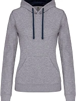 Kariban K 465 Dámská mikina s kontrastní kapucí 20.K465 oxford grey/navy