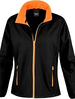 Result R 231F Dámská 2-vrstvá softshell bunda "Printable" 30.231F black/orange