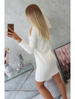 Šaty s potiskem Honey model 18744042 ecru - K-Fashion Šaty s potiskem Honey model 18744042 ecru - K-Fashion