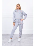 Izolovaná sada s barevným potiskem šedá