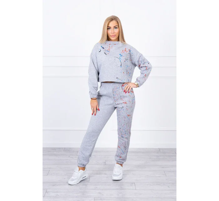 Izolovaná sada s barevným potiskem šedá