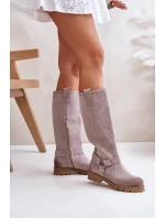 Dámské Semišové Kozačky  Lewski model 21672567 - Zazoo