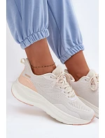 Dámské sportovní boty na platformě béžové model 22095071 - EVENTO