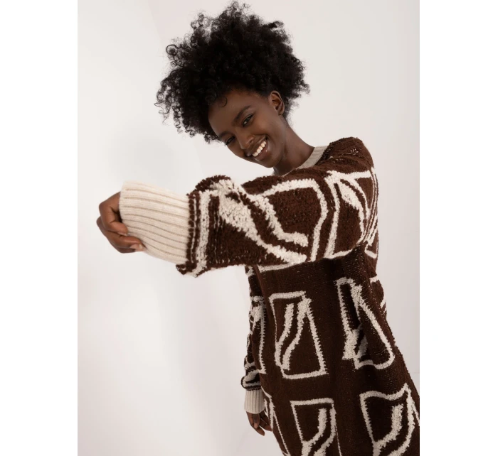 Jumper BA SW 0277.02 tmavě hnědý Jumper BA SW 0277.02 tmavě hnědý