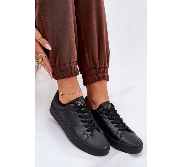 Dámské nízké tenisky z ECO kůže Big Star – černé