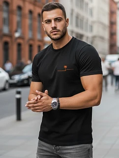 Tshirt męski z nadrukiem czarny model 22182533 - FashionStreet