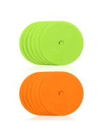 Ploché značky kulaté 15 cm  zelené oranžové sport model 21406065 - SMJ