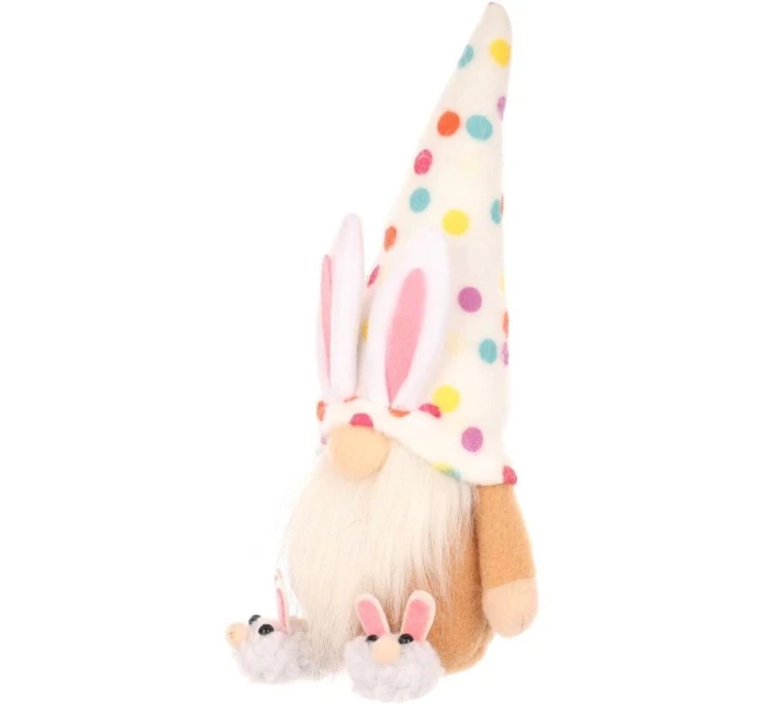 MEDVÍDEK GHOOM 25CM VE SNECH CHLAPEC JARNÍ DEKORACE