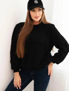 Dámský svetr z měkkého model 21421724 černý - K-Fashion