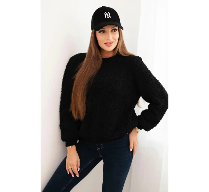 Dámský svetr z měkkého mohairu černý Dámský svetr z měkkého mohairu černý