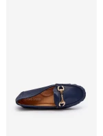 Dámské klasické mokasíny z ekokože v tmavě modré model 21651212 - Boto