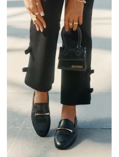 Kožené Polobotky Mokasiny Dámské model 21694755 Černé - Maciejka