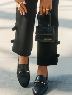 Kožené Polobotky Mokasiny Dámské model 21694755 Černé - Maciejka