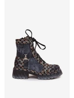 Kožené workery dámské model 21714228 Multikolor - Maciejka