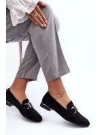 Dámské mokasíny s ozdobou černá Camilena