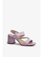 Dámské elegantní sandály na vysokém podpatku fialové D&A Dámské elegantní sandály na vysokém podpatku fialové D&A