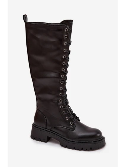 Dámské šněrovací glany Novissa – černé Dámské šněrovací glany Novissa – černé