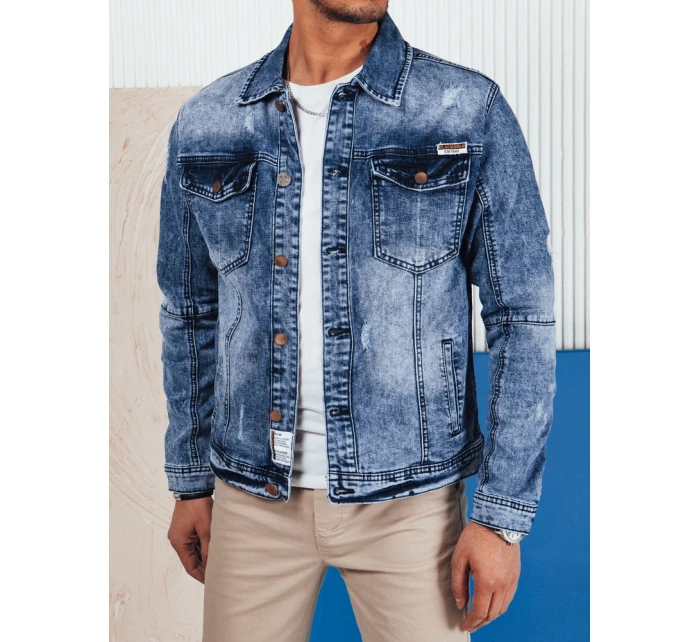 Pánská tmavě modrá džínová bunda Dstreet TX4688 Pánská tmavě modrá džínová bunda Dstreet TX4688