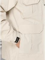 Pánská přechodná bunda s kapucí bílá FashionStreet TX5134