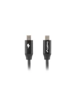 LANBERG KABEL USB-C 2.0 M/M 1M PREMIUM QC 4.0 POWER DELIVERY 60W ČERNÝ CA-CMCM-40CU-0010-BK