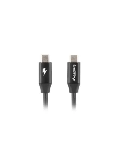 LANBERG KABEL USB-C 2.0 M/M 1M PREMIUM QC 4.0 POWER DELIVERY 60W ČERNÝ CA-CMCM-40CU-0010-BK