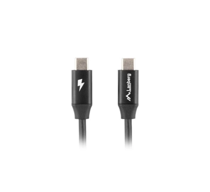 LANBERG KABEL USB-C 2.0 M/M 1M PREMIUM QC 4.0 POWER DELIVERY 60W ČERNÝ CA-CMCM-40CU-0010-BK