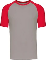 Kariban K 330 Baseballové tričko 20.K330 light grey/red Kariban K 330 Baseballové tričko 20.K330 light grey/red
