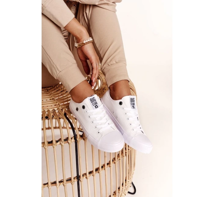 Dámské Klasické Nízké Tenisky BIG STAR AA274010 Bile Dámské Klasické Nízké Tenisky BIG STAR AA274010 Bile