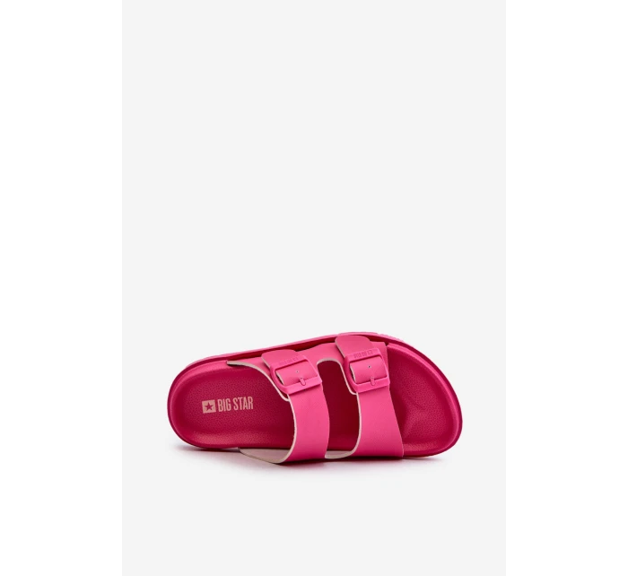 Lehké pěnové dámské žabky s přezkami Big Star NN274A754 Fuksie Lehké pěnové dámské žabky s přezkami Big Star NN274A754 Fuksie