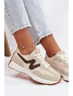 Dámské sportovní boty na platformě béžové model 21919426 - Boto