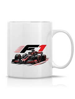 F1 - klasický bílý keramický hrníček 300 ml