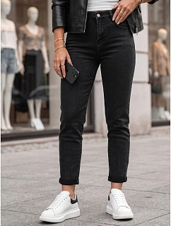 Dámské džíny Mom Fit s vysokým pasem, černé, FashionStreet ZY3115